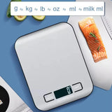 Stainless Steel Kitchen Scale: 5kg/1g Precision with LED Display