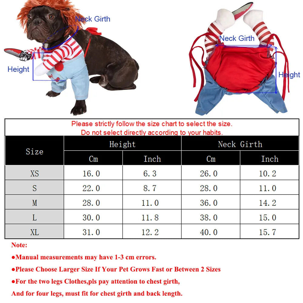 Chucky Pet Costume for Halloween