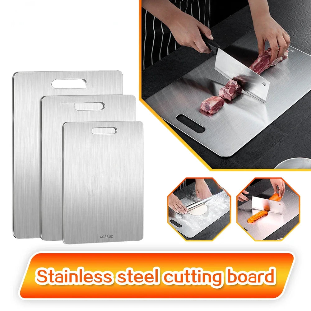 Stainless Steel Double-Sided Cutting Board