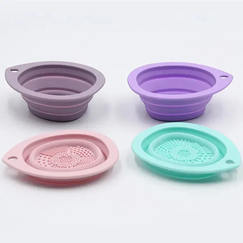 Foldable Silicone Makeup Brush Bowl Cleaner