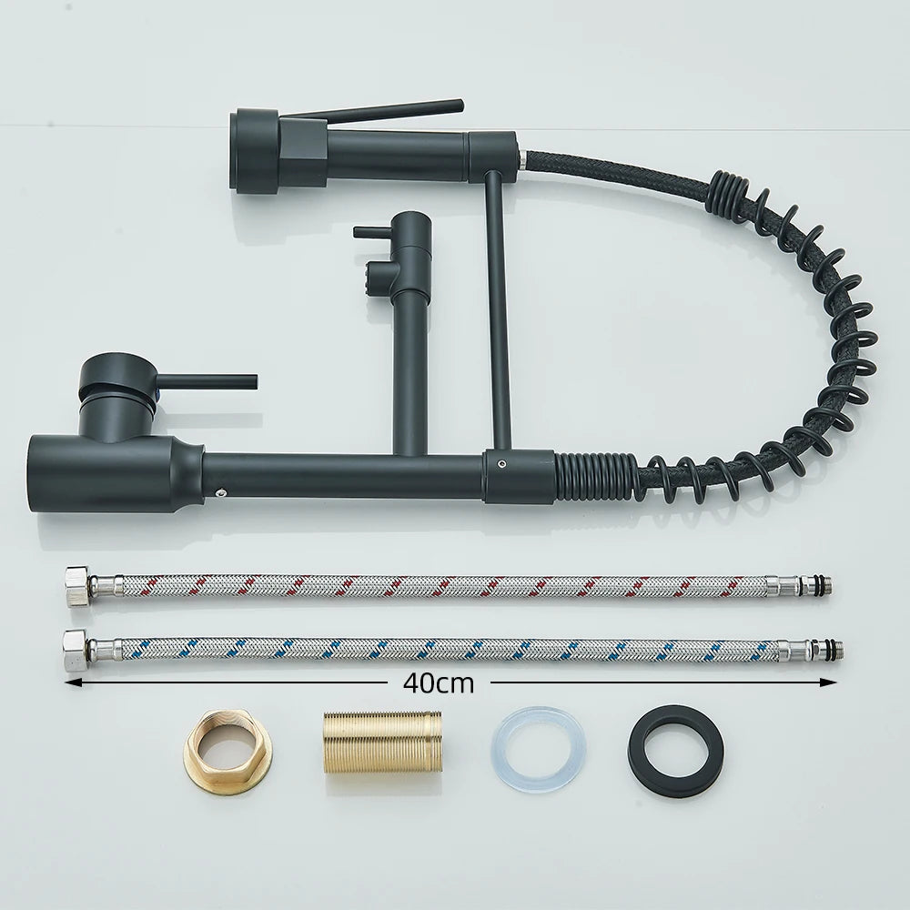 Spring Kitchen Faucet: Pull-Down, Single-Lever, Dual Nozzle