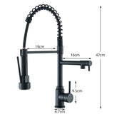 Spring Kitchen Faucet: Pull-Down, Single-Lever, Dual Nozzle
