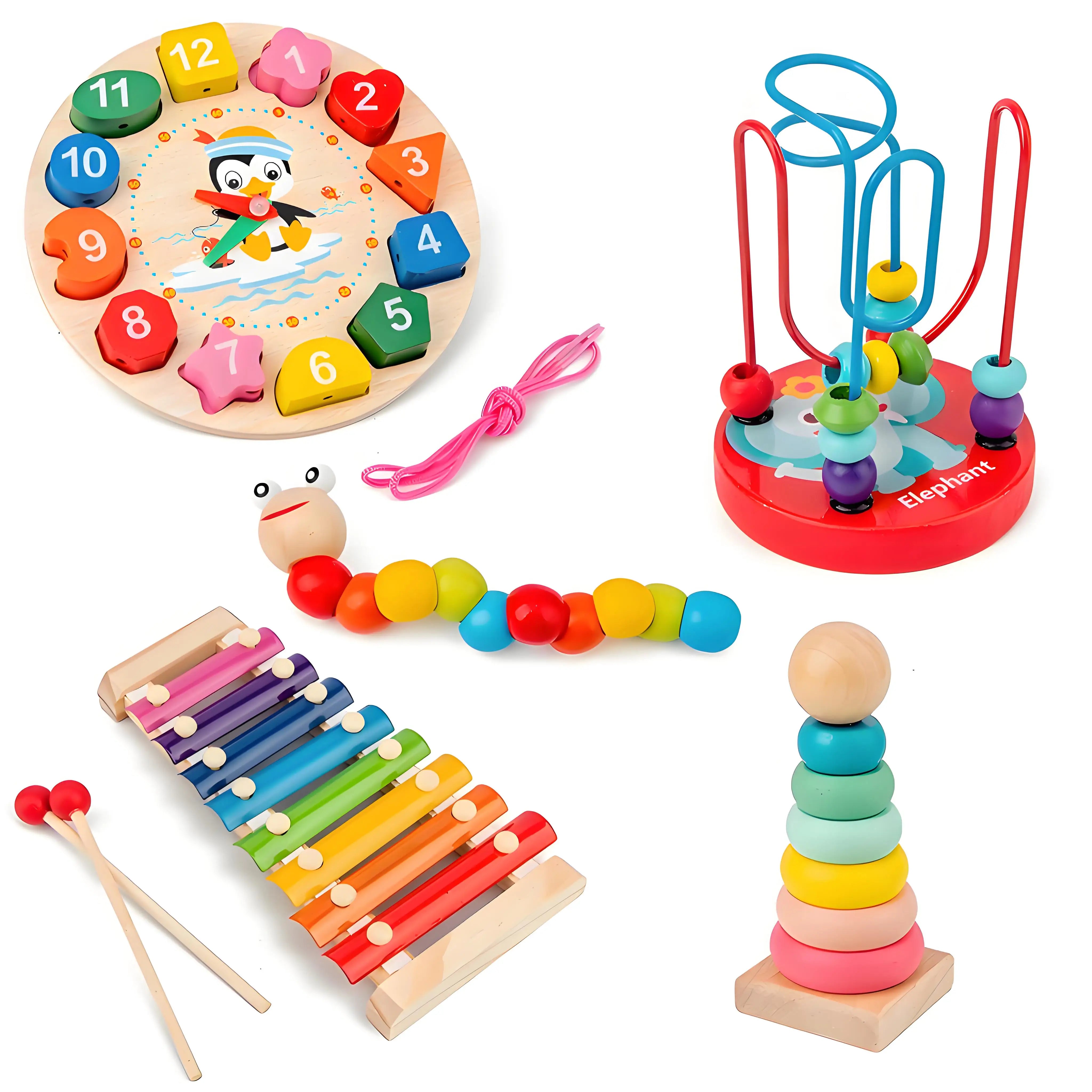 Montessori Wooden Learning Toy for Babies, Ages 1-3