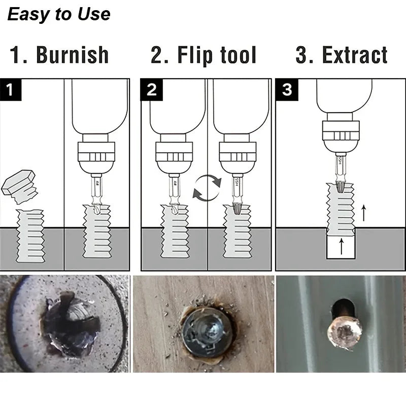 \Damaged Screw Extractor & Drill Bit Set