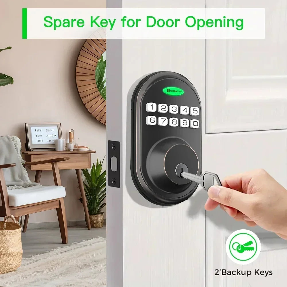 Keyless Entry Door Lock with Keypad & Key