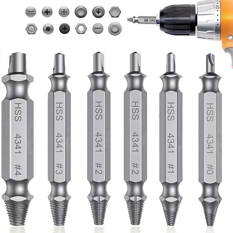 \Damaged Screw Extractor & Drill Bit Set