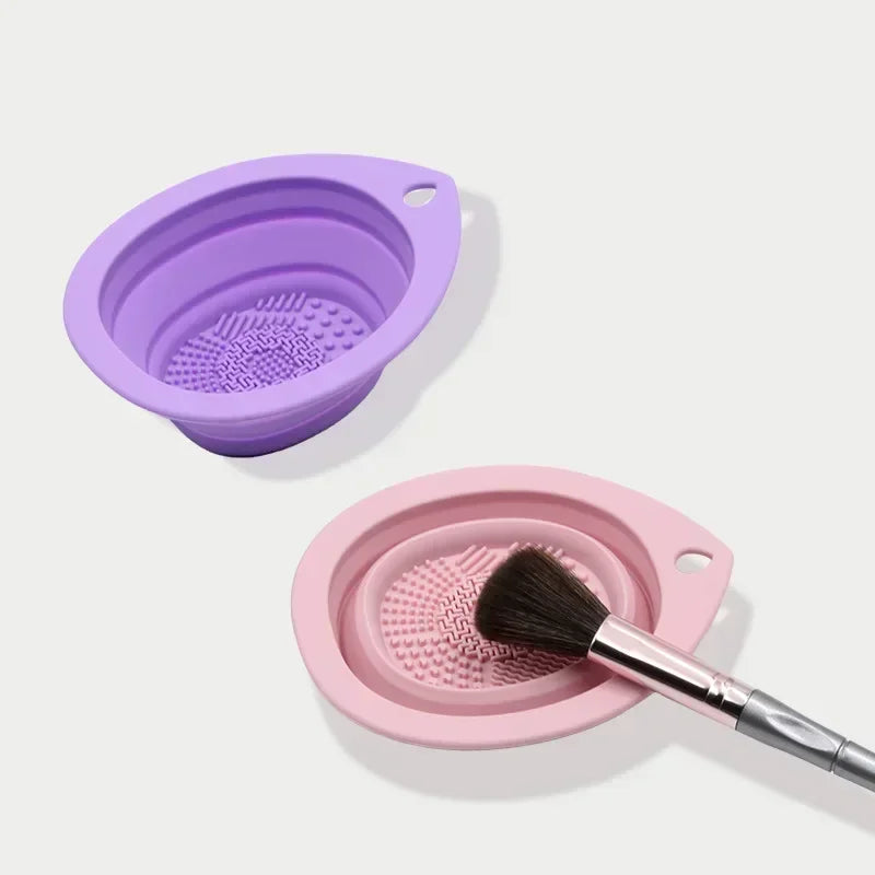 Foldable Silicone Makeup Brush Bowl Cleaner