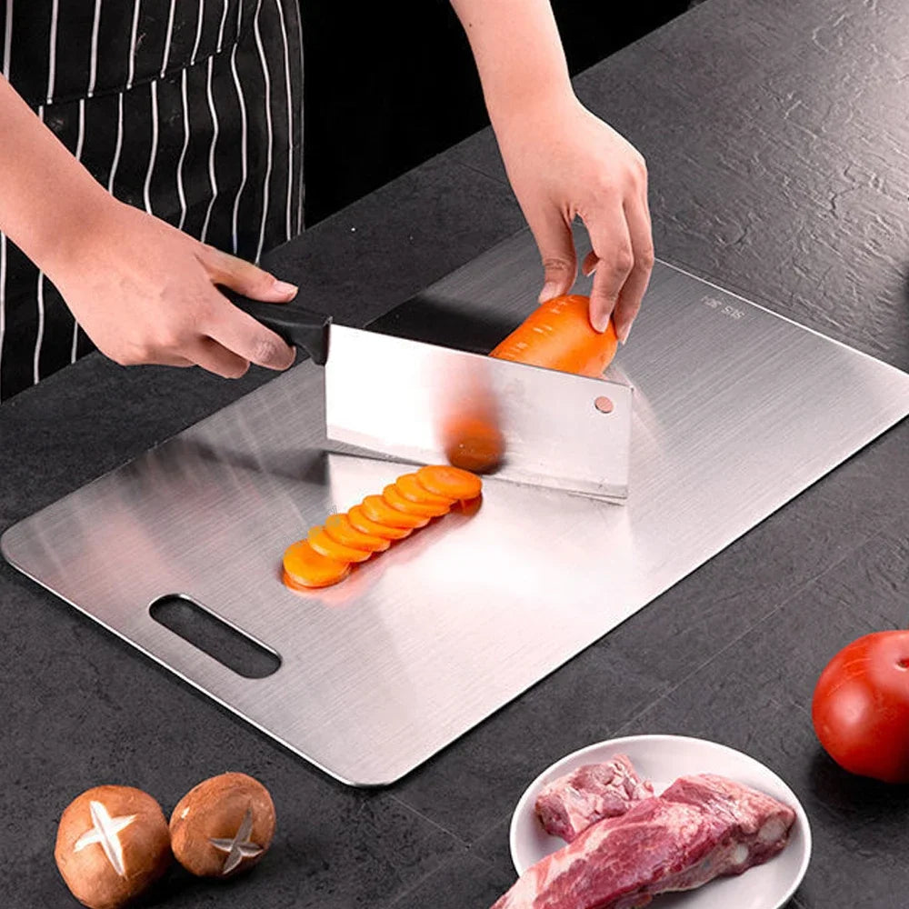 Stainless Steel Double-Sided Cutting Board