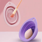 Foldable Silicone Makeup Brush Bowl Cleaner