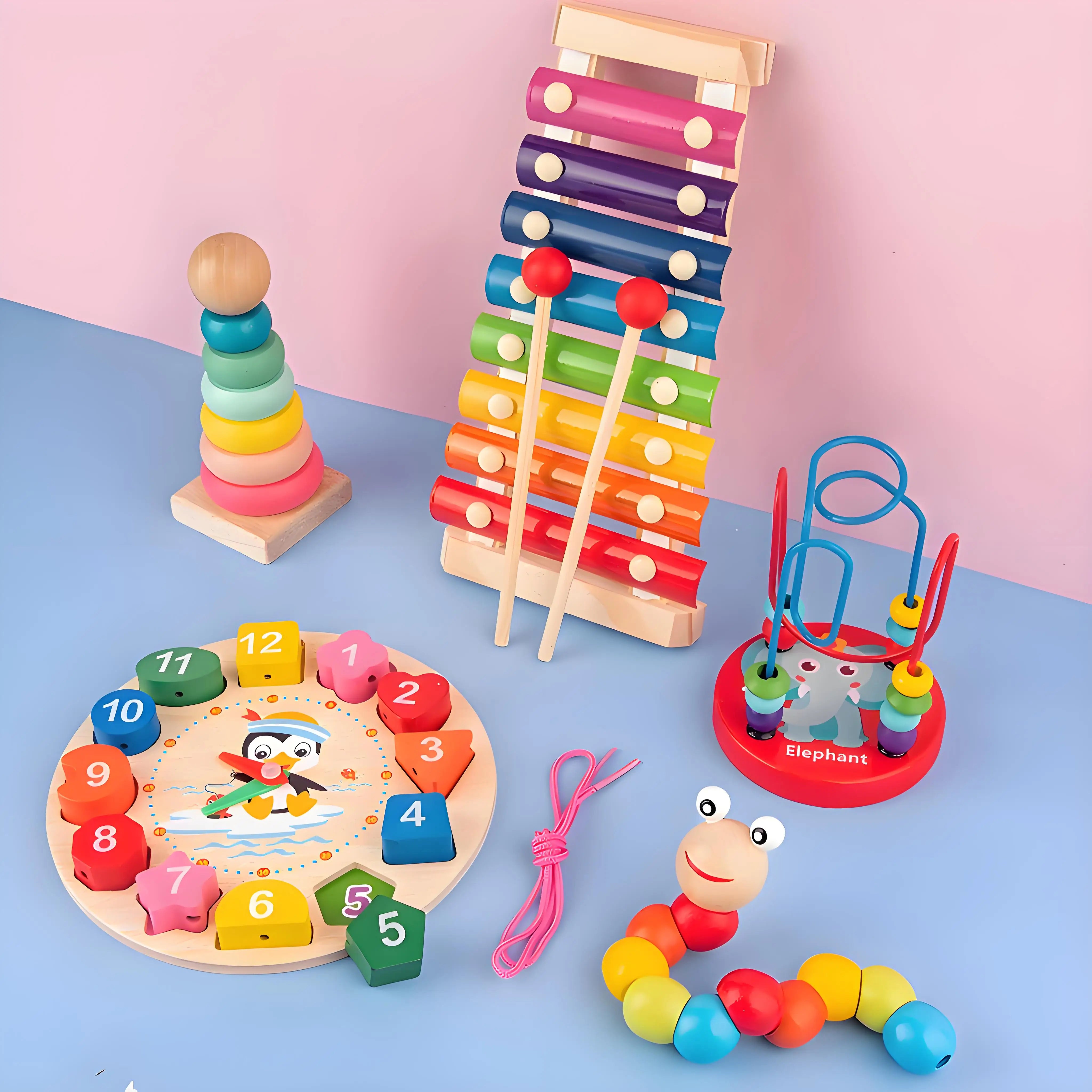 Montessori Wooden Learning Toy for Babies, Ages 1-3