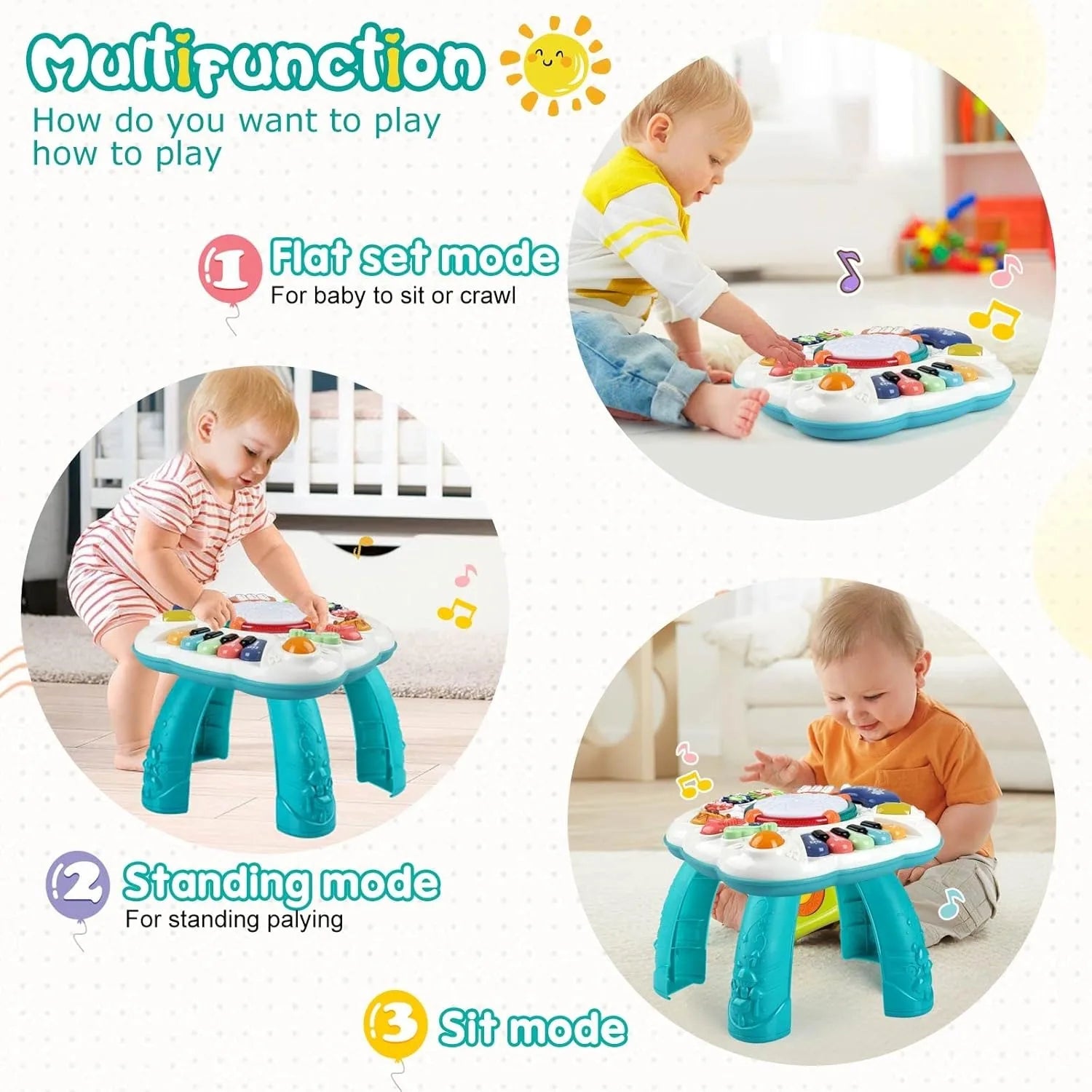 Musical Learning Table for Babies & Toddlers (6M-3Y)